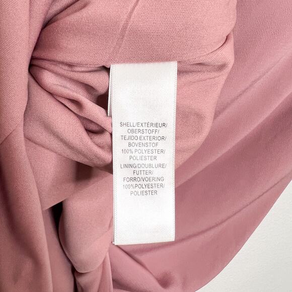 Adrianna Papell Pink Sleeveless Long Cowl Neck Gown Size 16 - Picture 12 of 12